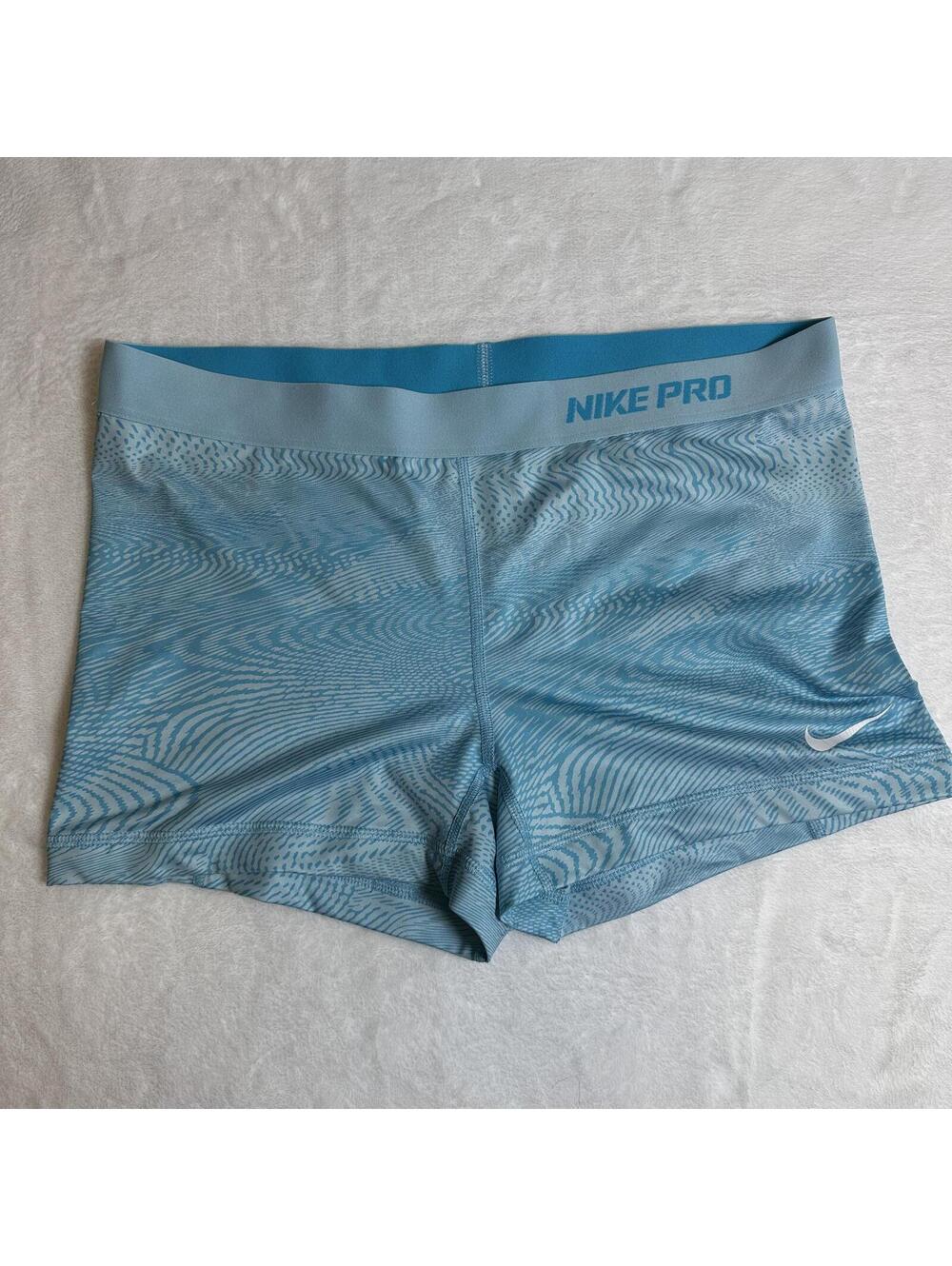 Nike Pro Fitted Athletic Shorts Light Blue Size XL